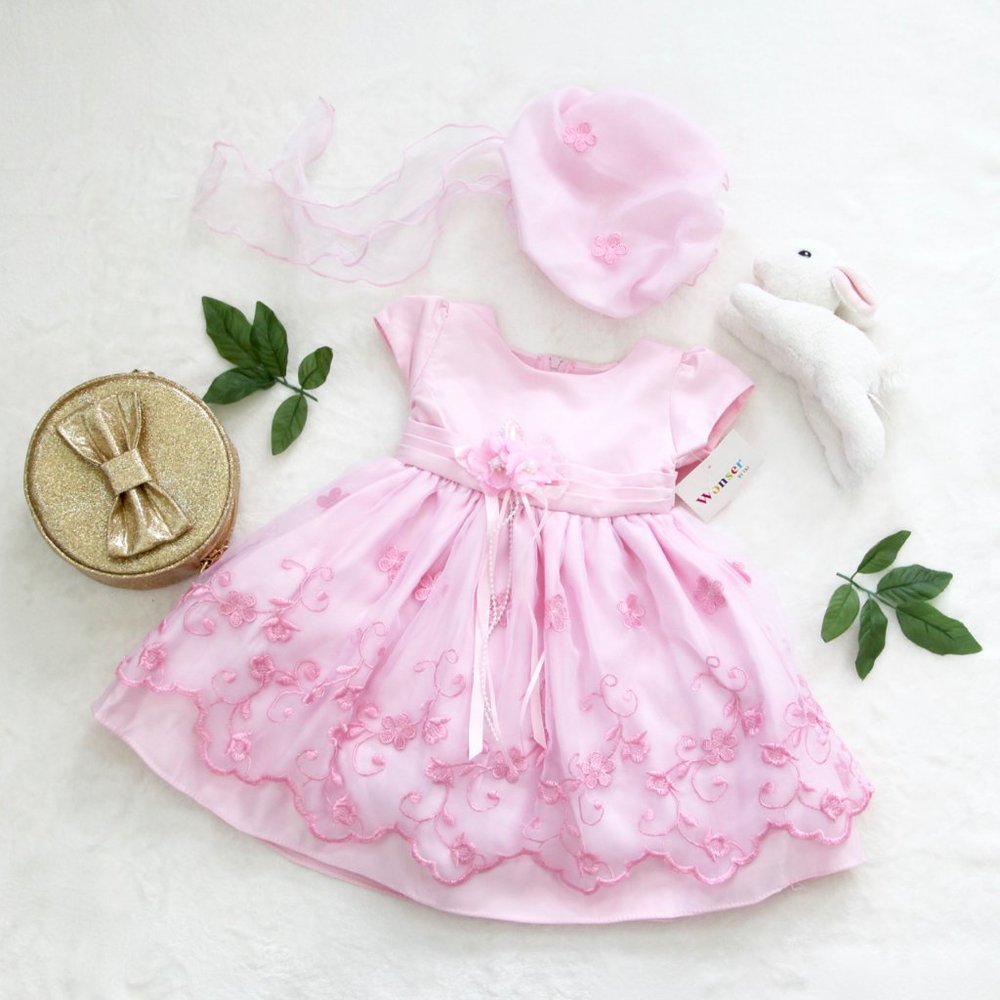Pink Lace Infant Dress